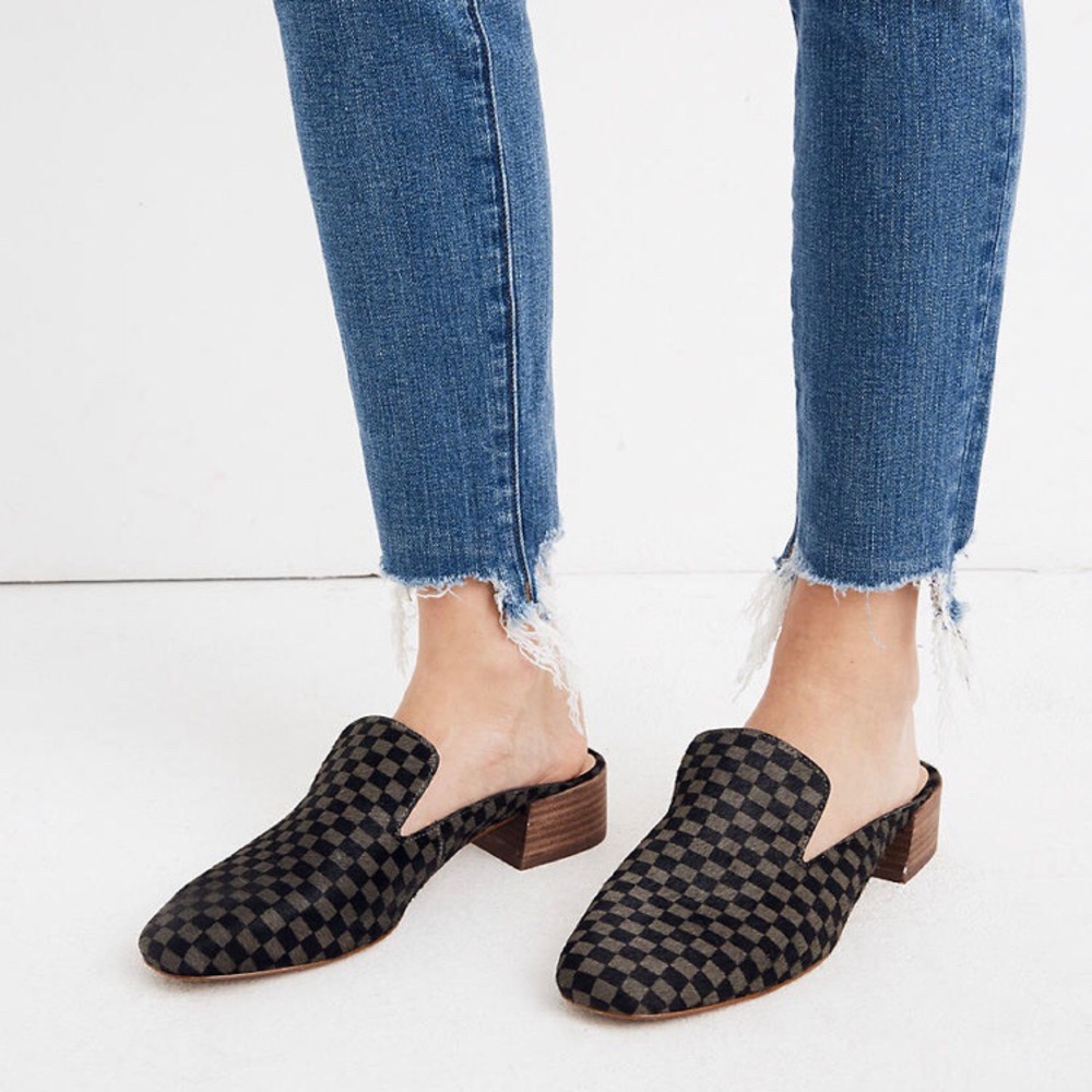 Madewell | NIB Willa Loafer Checkerboard Mule / Clog - Picture 4 of 8